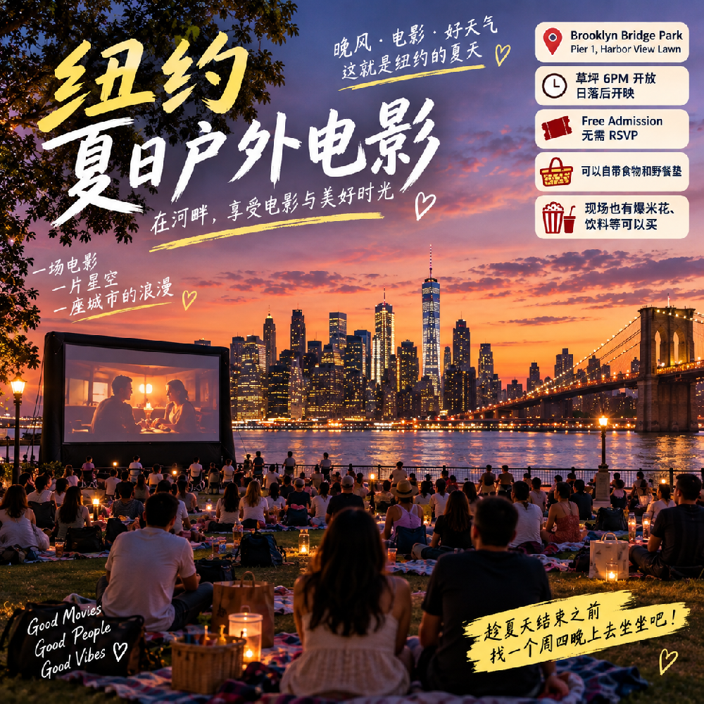 吹著東河晚風看露天電影